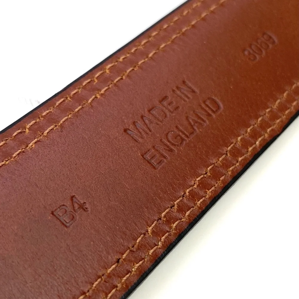 Lands End Men's Black Pebble Grain Leather Belt